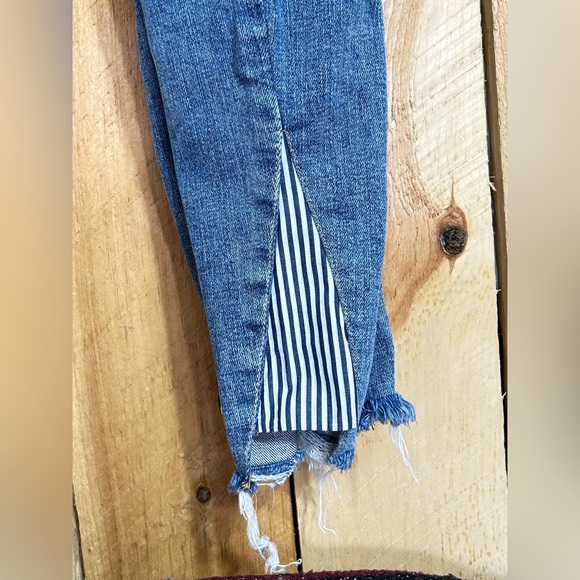 7FAMK Skinny Mid-Rise Ankle Crop with Stripe Patch sz 24 Jeans 7 for all mankind - Picture 4 of 11